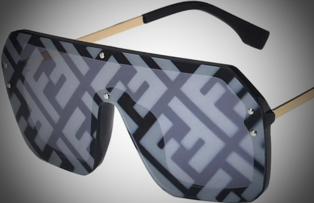 FENDI INSPIRED SUNGLASSES- BLACK